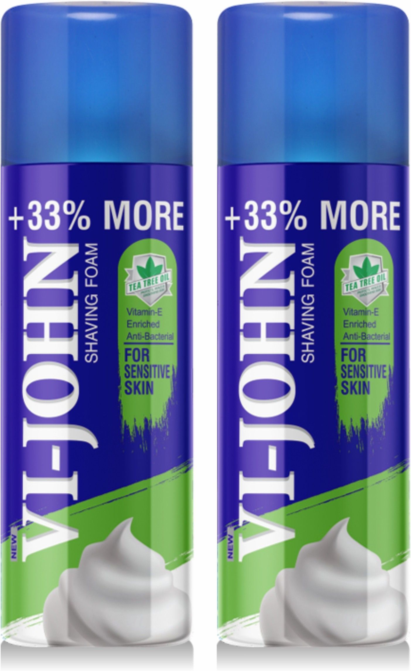 vi-john Shave Foam 400GM Sensitive Skin (Pack of 2)-picture-20
