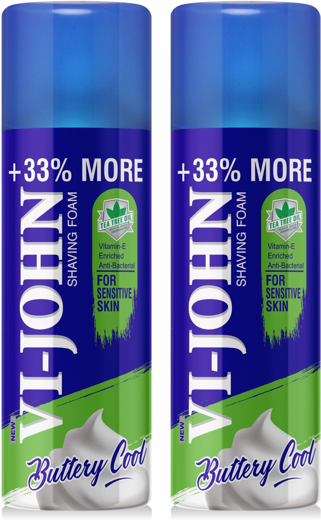 vi-john Shave Foam For Sensitive Skin (400 gm Each, Pack Of 2)-picture-16