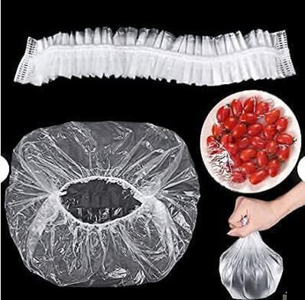100 pcs fresh keeping bags reusable elastic food storage covers plastic sealing 20 inch Lid Set-image-33