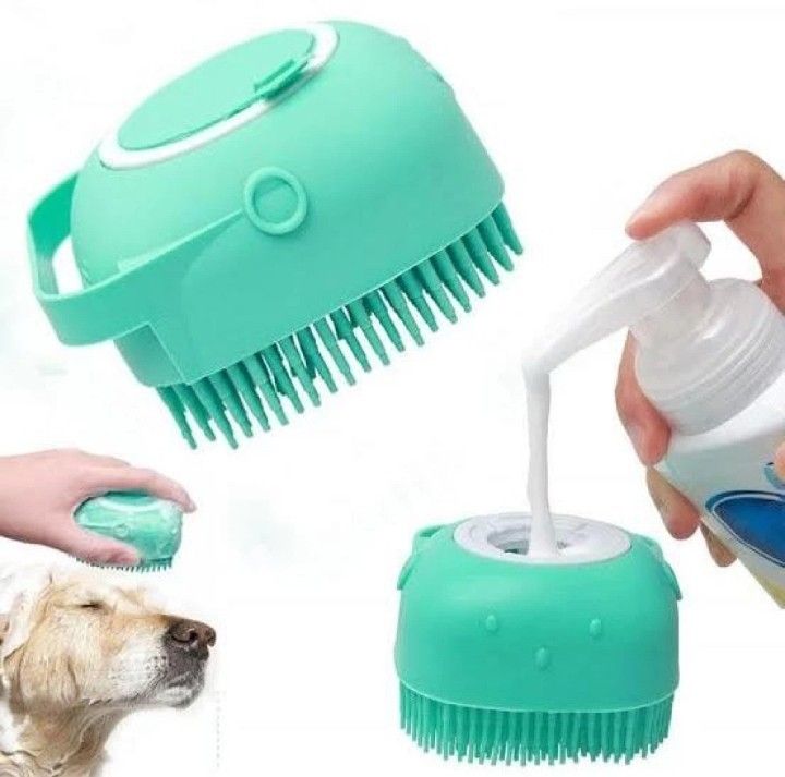 Dog Bath Brush Body Scrubber for Bathing Soft Silicone Groomers for Pet Plain/ Bristle Brushes forDog & Cat, Cow, Horse, Dog, Cat, Rabbit, Monkey, Donkey, Turtle