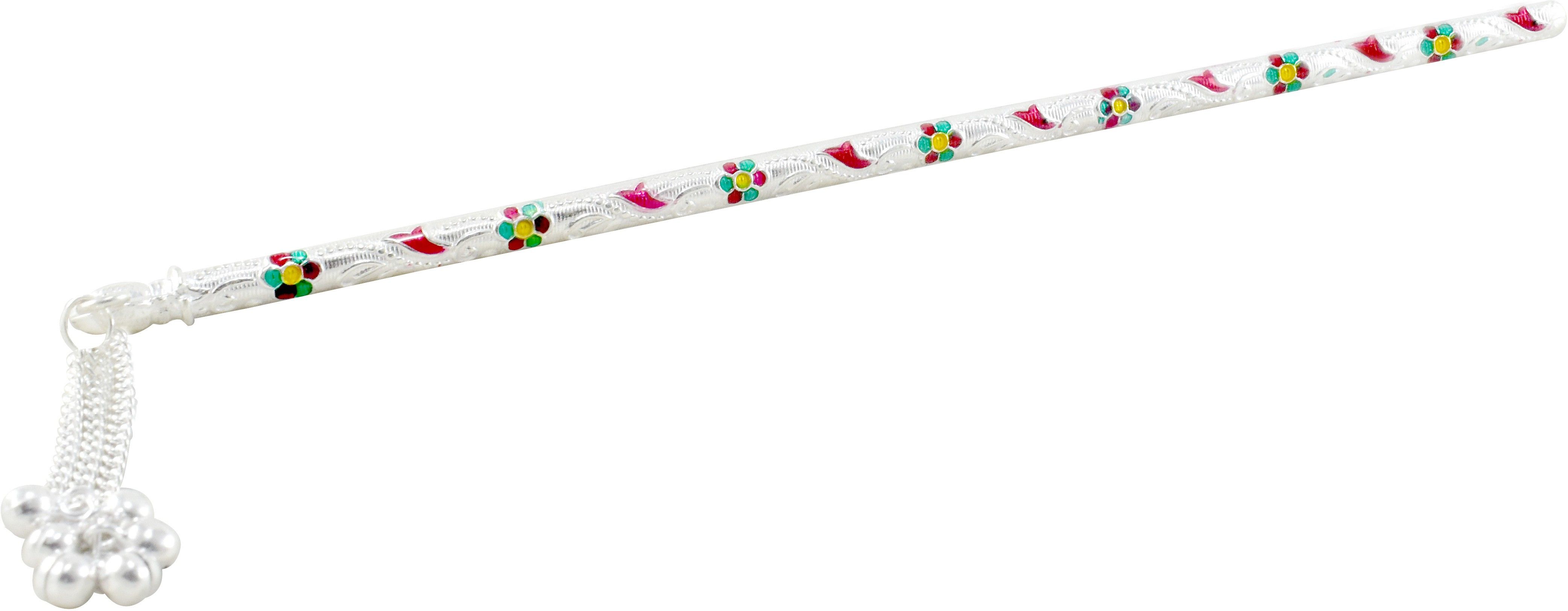 kmj pure silver flute/bansuri for lord krishna/laddu gopal ji(size: 21.5 cm) Silver Flute-picture-11