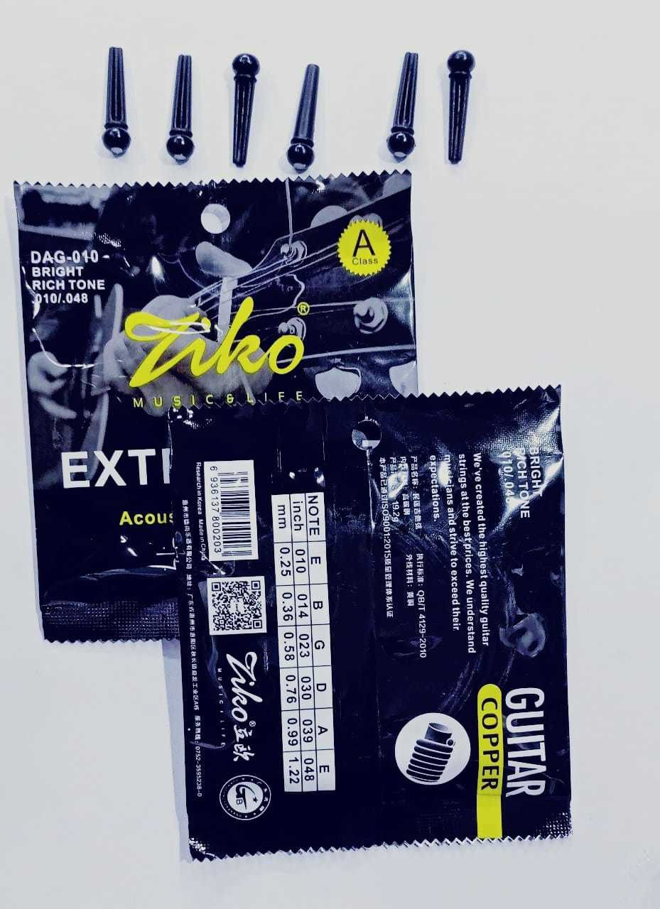 ziko Acoustic BLACK AND BRIDGE PIN Guitar String-picture-12