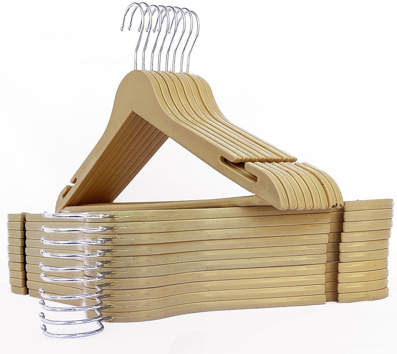 Hanger cream Plastic Dress Pack of 10 Hangers For Dress-image-6