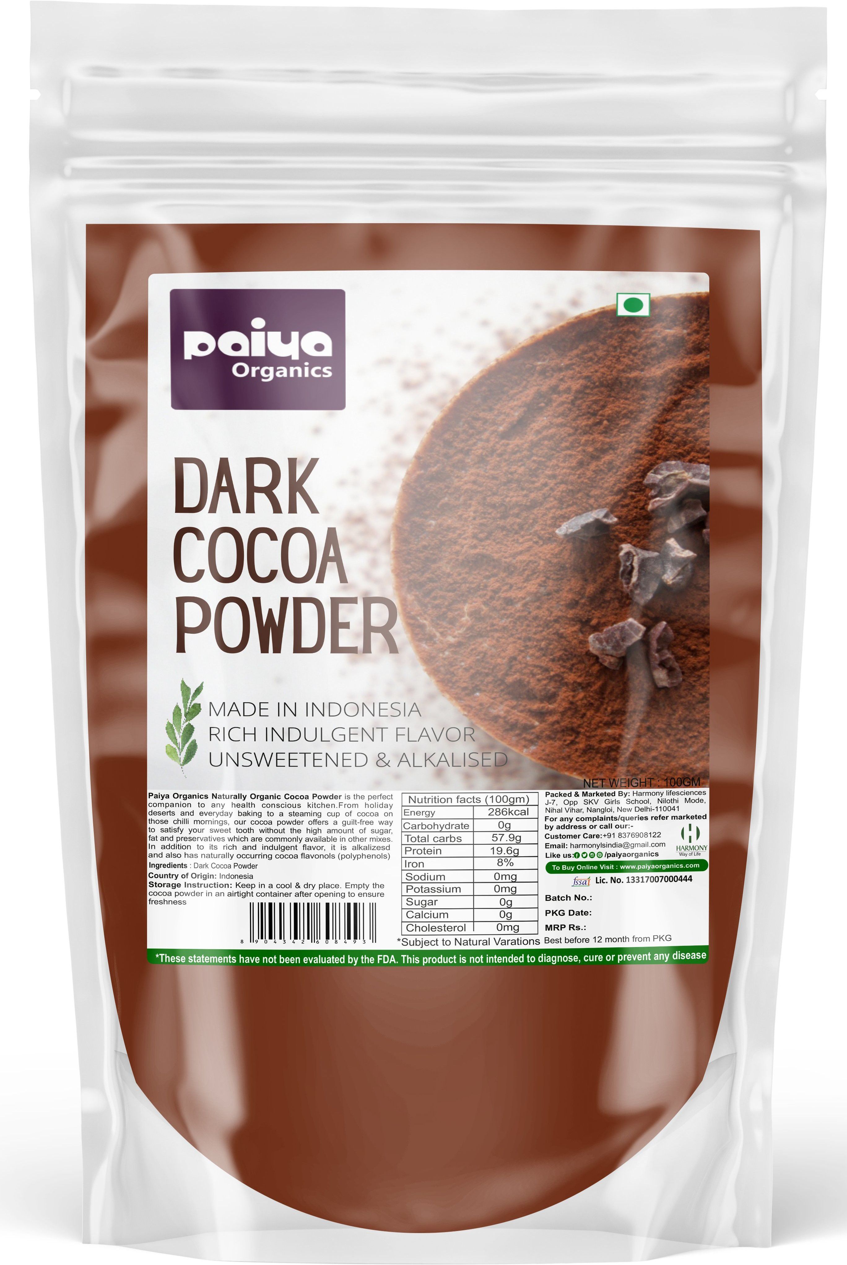 100gm Cocoa Powder for Chocolate making, Coco milk, Shake, Baking Cake,-image-3