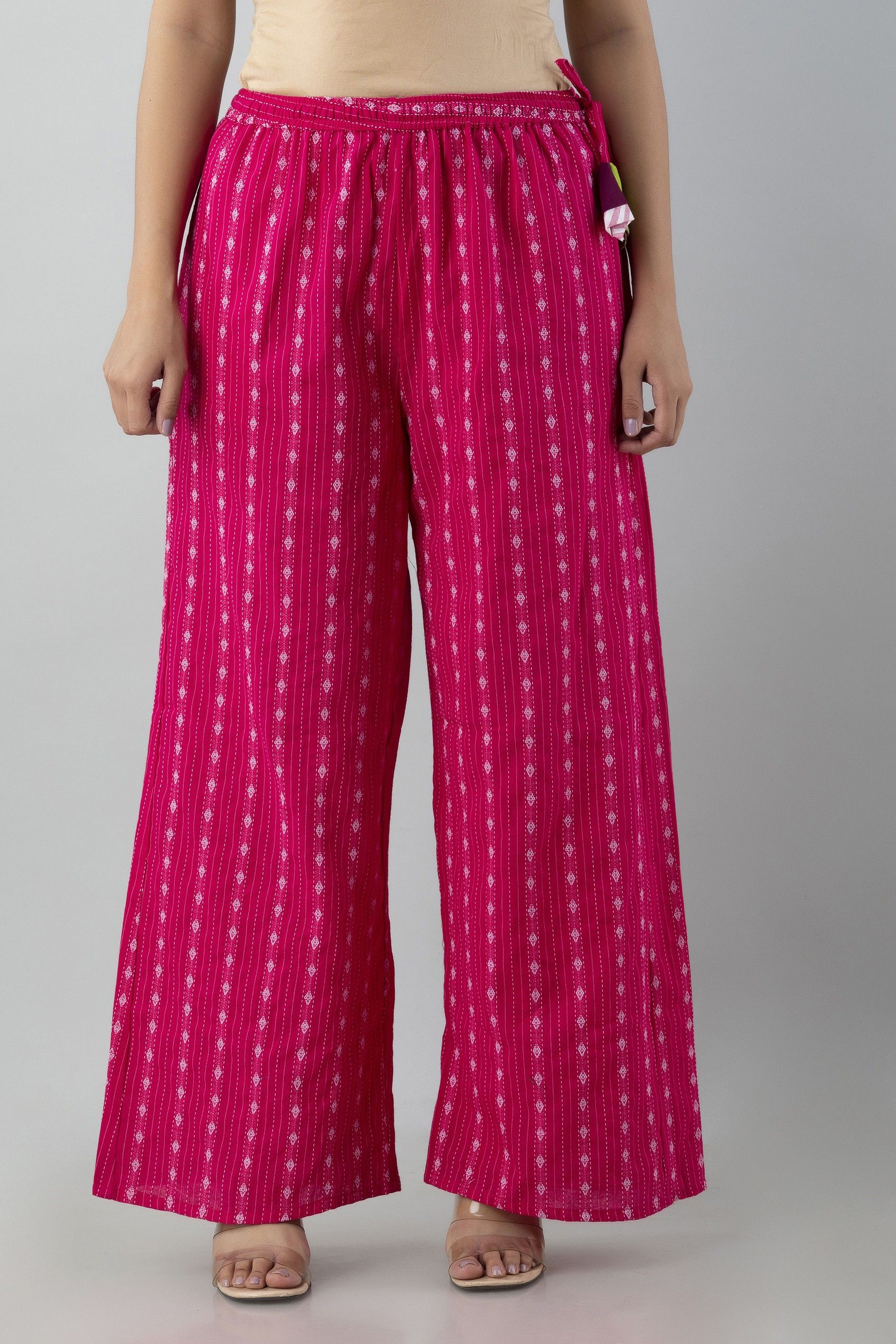 kanchuk Women Regular Fit Pink Viscose Rayon Trousers-picture-13