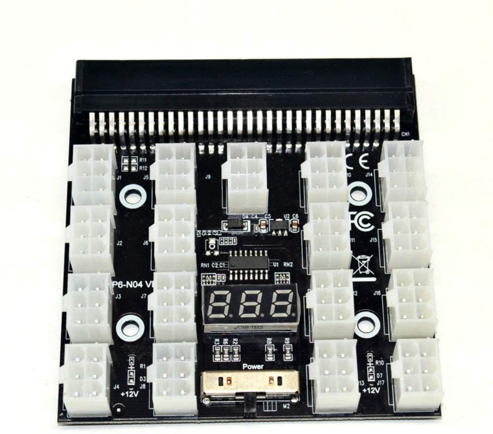 Tobo 1200W Server PSU Power Supply Breakout Board Adapter with 17 Ports ATX 6 Pin Combo Motherboard-image-5