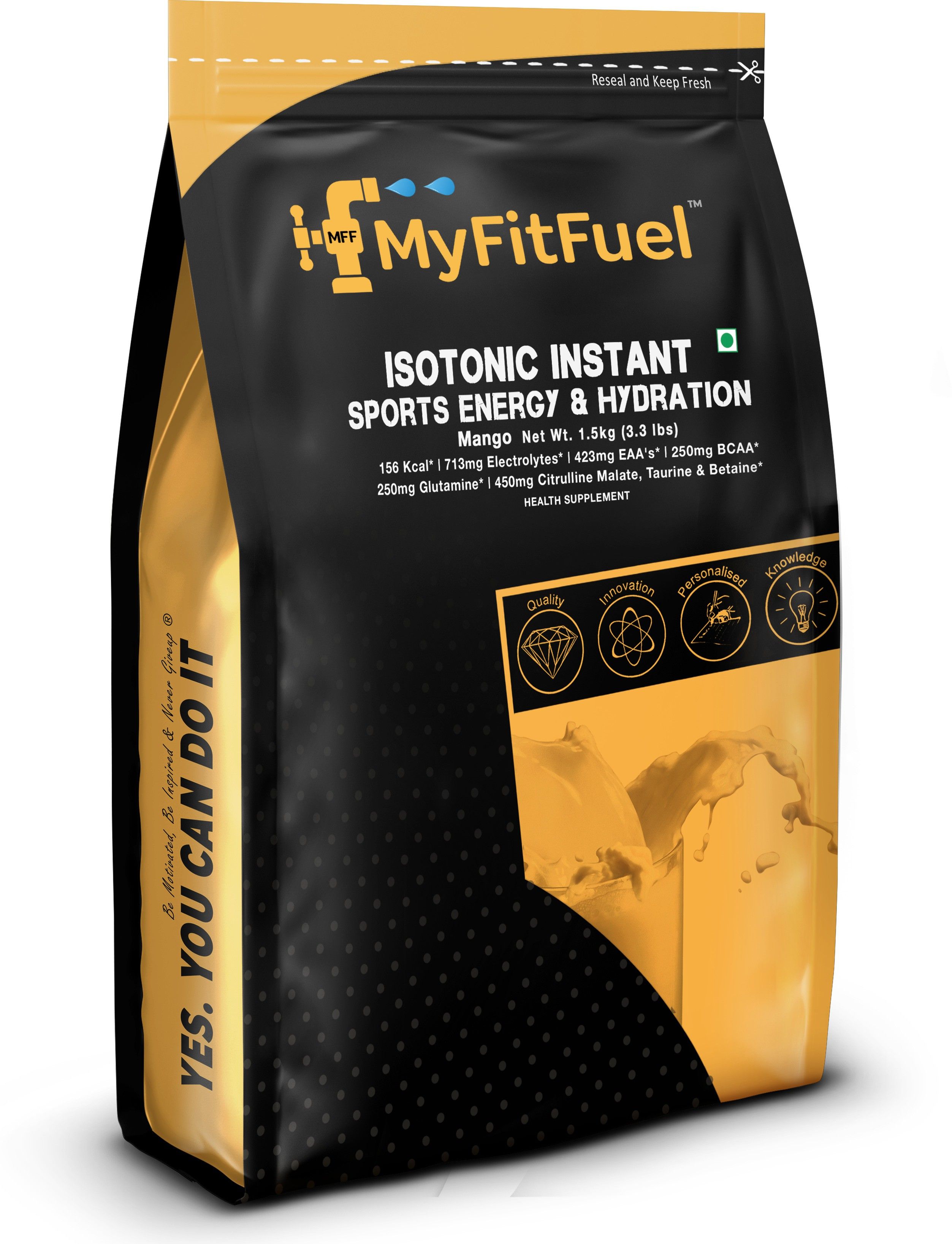 Isotonic Instant Sports Energy Hydration+ BCAA, EAA, 17 Ingredient- 1.5kg, Mango Nutrition Drink-image-46
