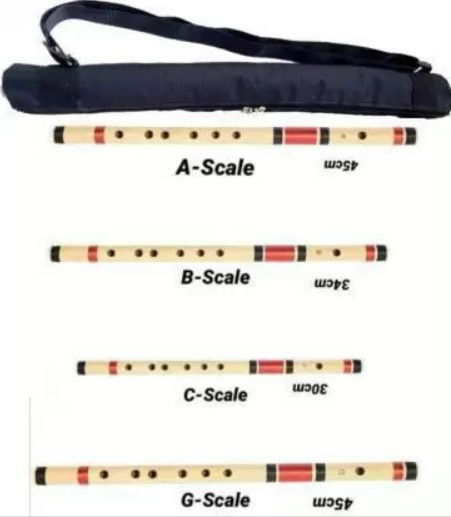 bestbrother Set of G-Scale, A-Scale, C-Scale & B-Scale Bamboo Flute With Bag Bamboo Flute Bamboo Flute image 1