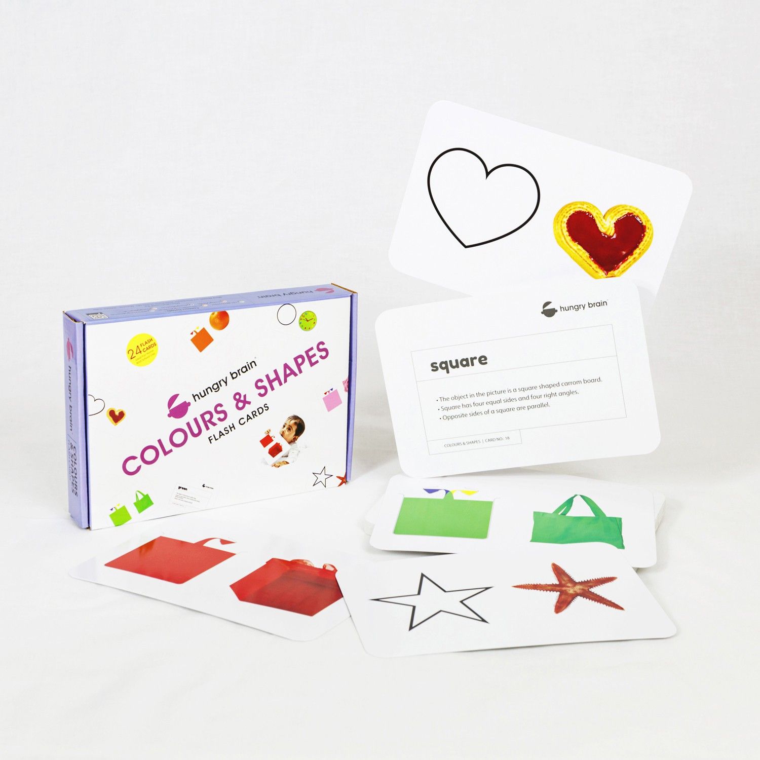 Colours & Shapes Flashcards, 24 real image cards for kids early learning-image-47
