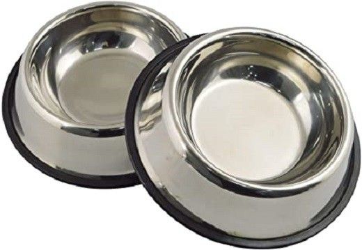 furever friends Cat/Dog Bowl Anti Skid Non Tip Cat Bowl (200ml,Extra Small,Silver) Stainless Steel Pet Bowl-picture-27