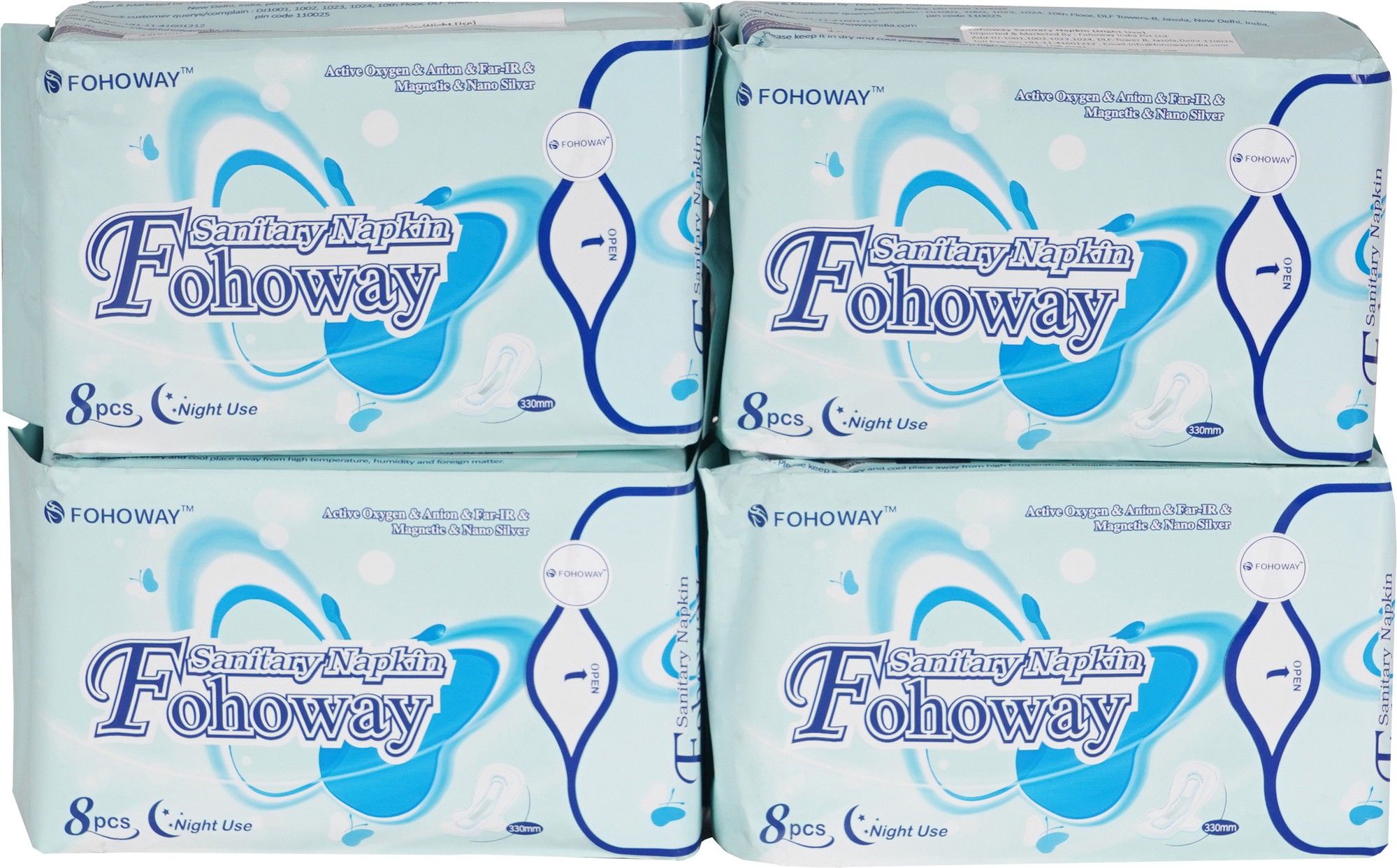 Active oxygen & Anion & far IR & Magnetic & Nano Silver Night(8Pcs) (Pack of 4) Sanitary Pad-image-13