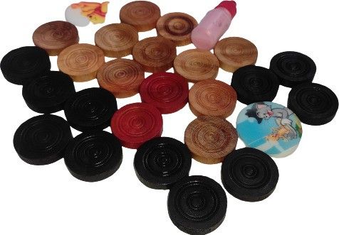CARROM PAWN ROSE WOODEN Carrom Pawns-image-12