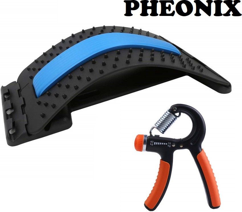 Unisex Magnetic Back Stretcher For therapy With Hand gripper Back Support Fitness Accessory Kit Kit-image-48