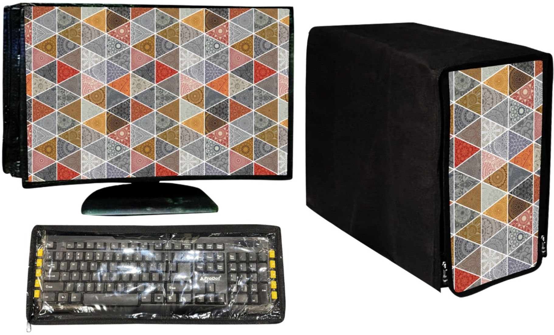 RS Creations Computer Cover Full Set for 19 inch Computer Monitor, Keybord (8*18 Inch) and CPU (7.5*18*16 Inch) - CC-19-IN-TARBOOZ_P1-picture-23