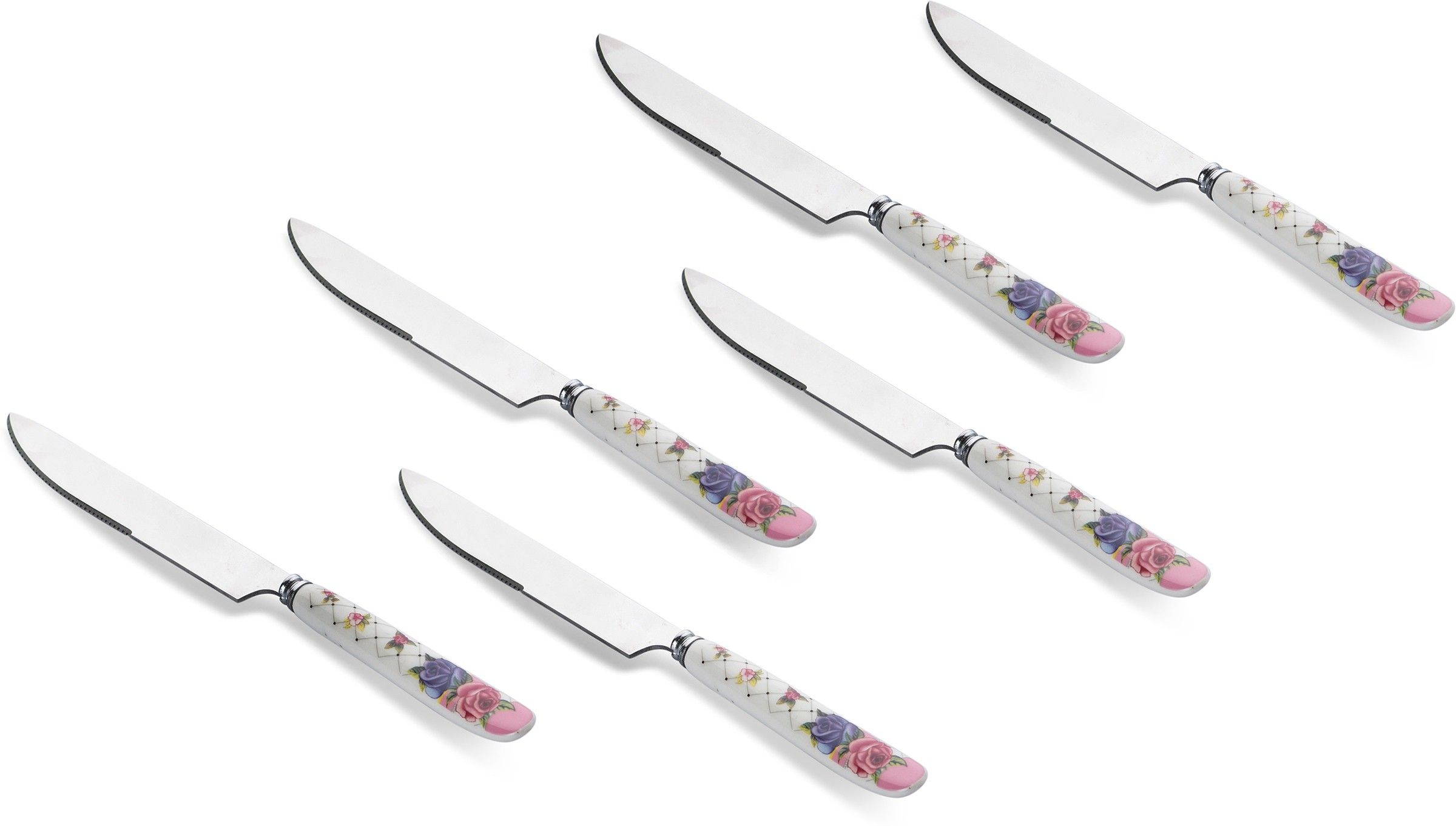 mgeezz Steel Butter-Spreader Knife with Ceramaic-Handle Set of 6 for Kitchen-Restaurant Stainless Steel, Ceramic Butter Spreader Set-picture-44