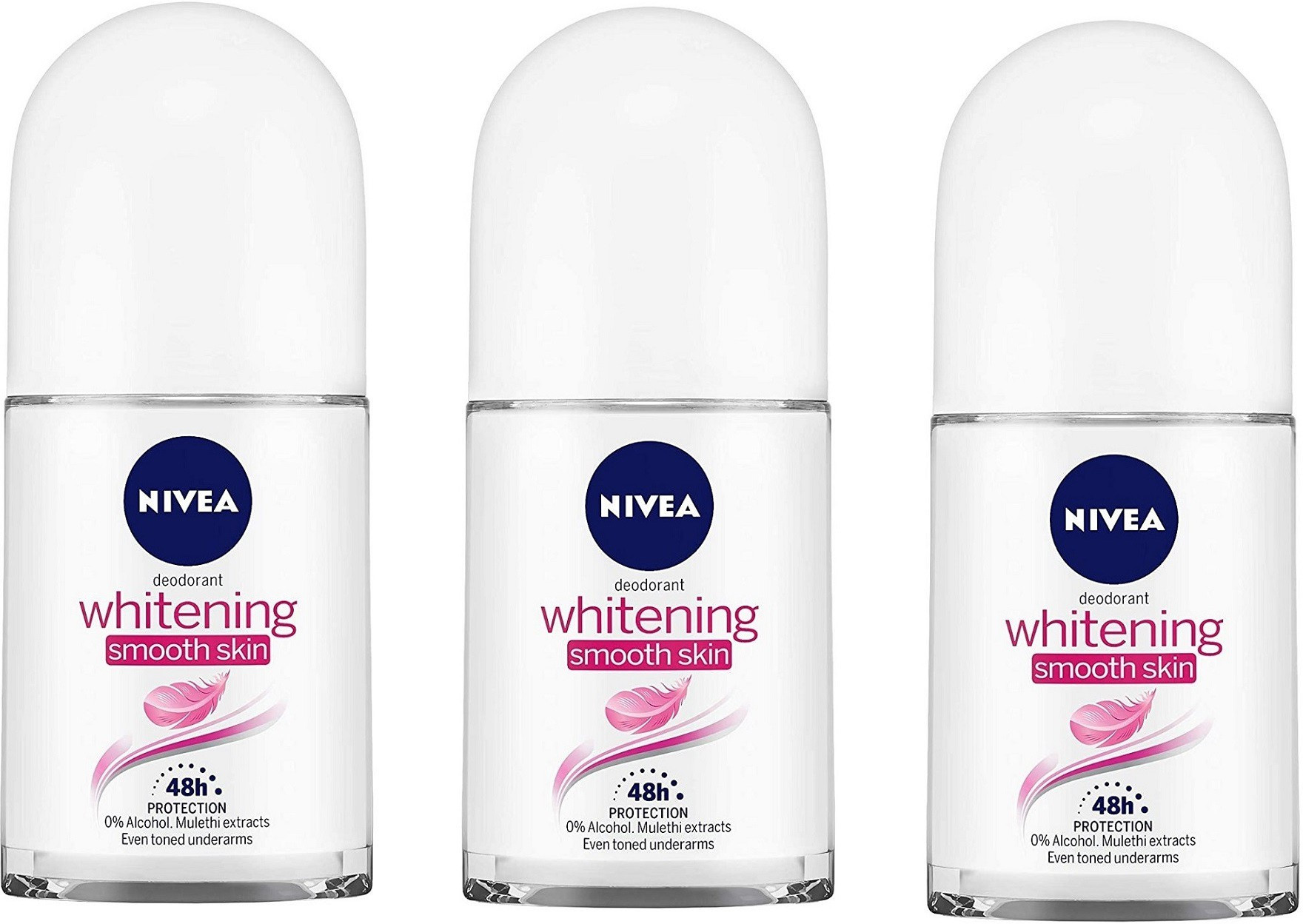 nivea Whitening Smooth Skin Deodorant Roll-on Each 25ml of 3 Deodorant Roll-on - For Women image 1