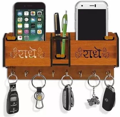 Radhe Radhe key Holder Wood Key Holder-image-24