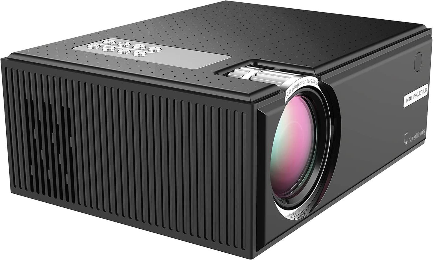 QAWACHH Mini Home Theater Cinema Video WiFi Projector (Black) (1200 lm) Portable Projector-image-34