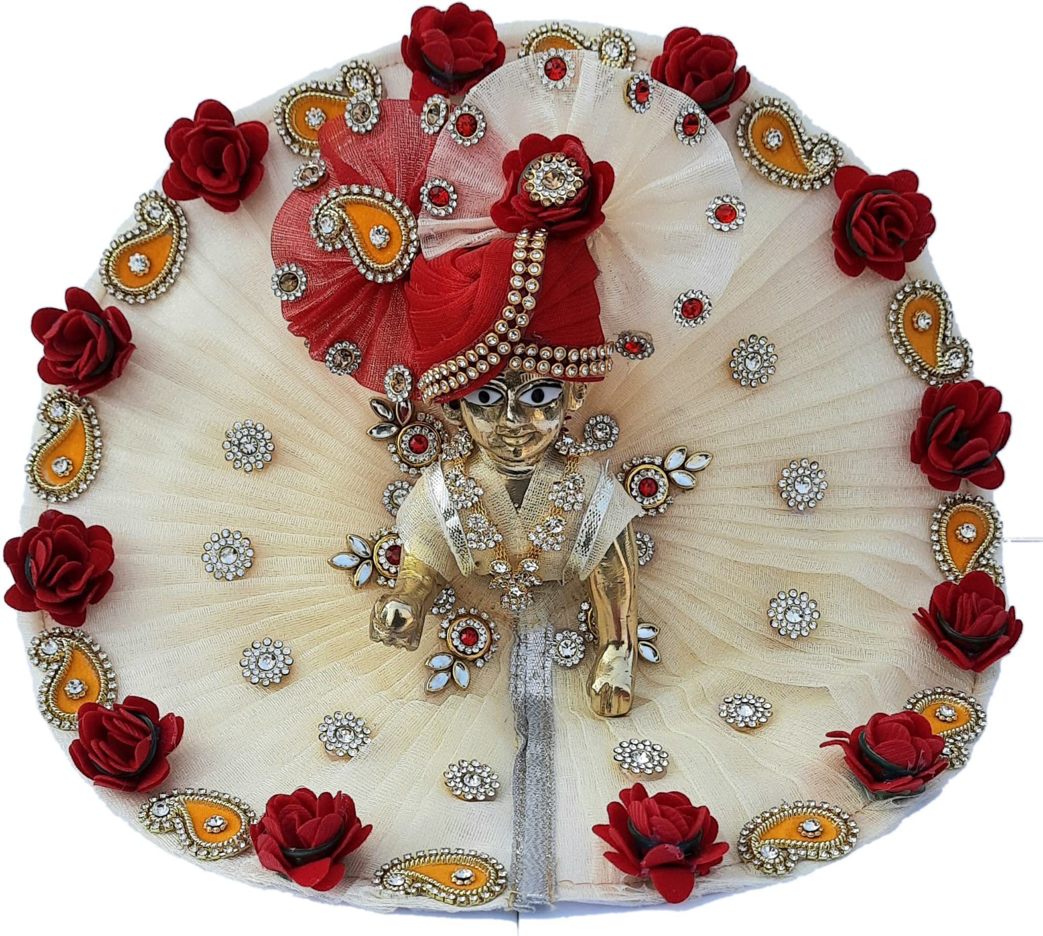 kanhaji KJPG CREATIONS Size (1) No. Laddu Gopal/Thakur ji/Bal Krishna/ Kanha ji dress Dress-picture-12