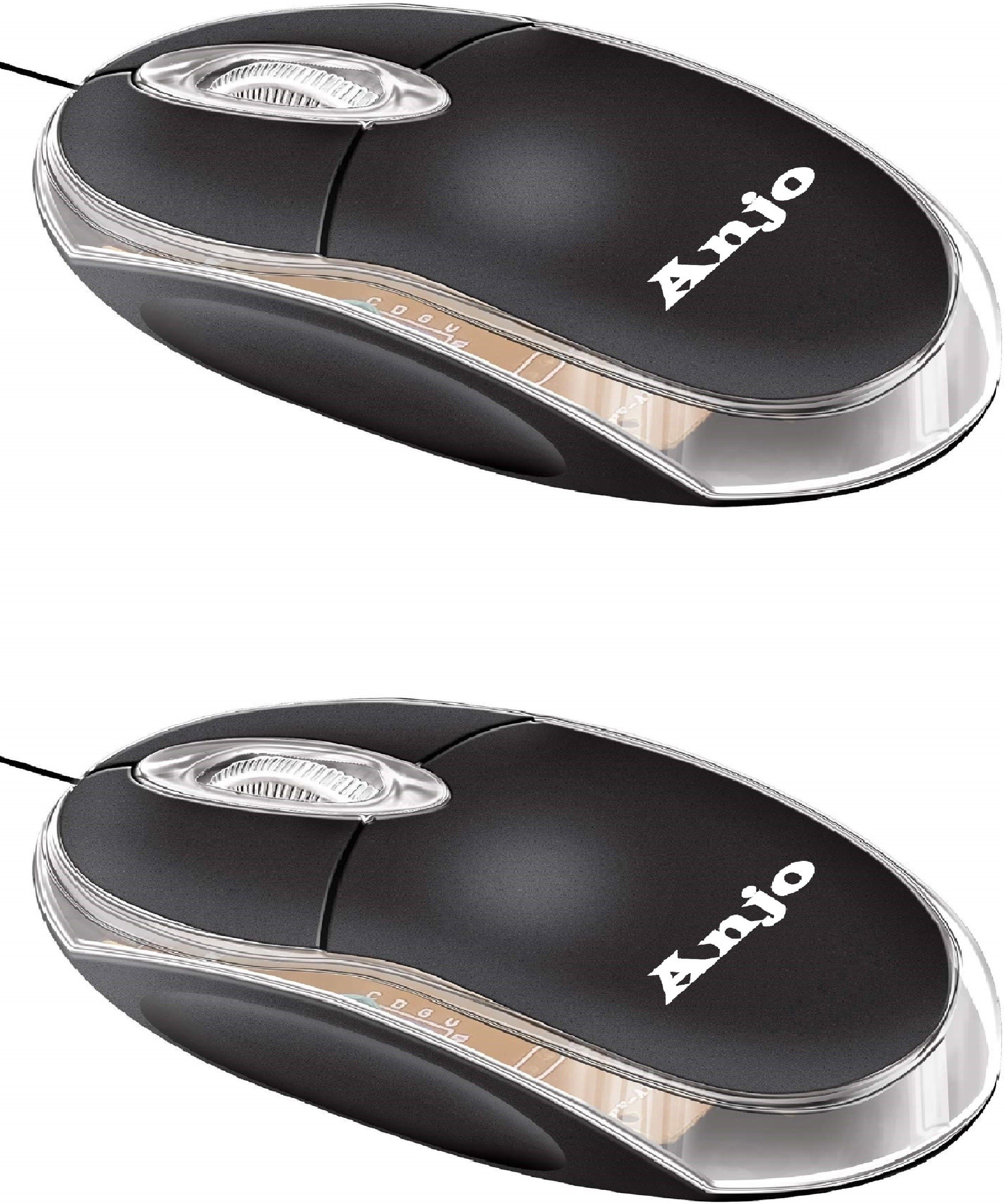 ANJO Combo (Pack of 2) Wired Mouse with LED Lights & Optical LED Sensor Tracking Wired Ambidextrous Optical Gaming Mouse-image-34