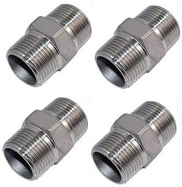 Premium Quality Brass Hex Nipple 1 INCH, Pack of 4 (Screw On) Bidet Nozzle-image-38