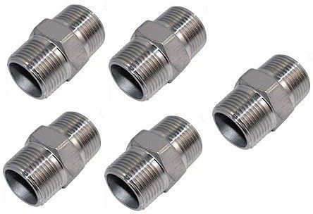 spazio Premium Quality Brass Hex Nipple 1 INCH, Pack of 5 (Screw On) Bidet Nozzle-picture-5