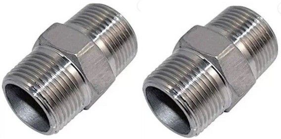 Premium Quality Brass Hex Nipple 1 INCH, Pack of 2 (Screw On) Bidet Nozzle-image-40