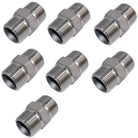 Premium Quality Brass Hex Nipple 1 INCH, Pack of 7 (Screw On) Bidet Nozzle-image-37