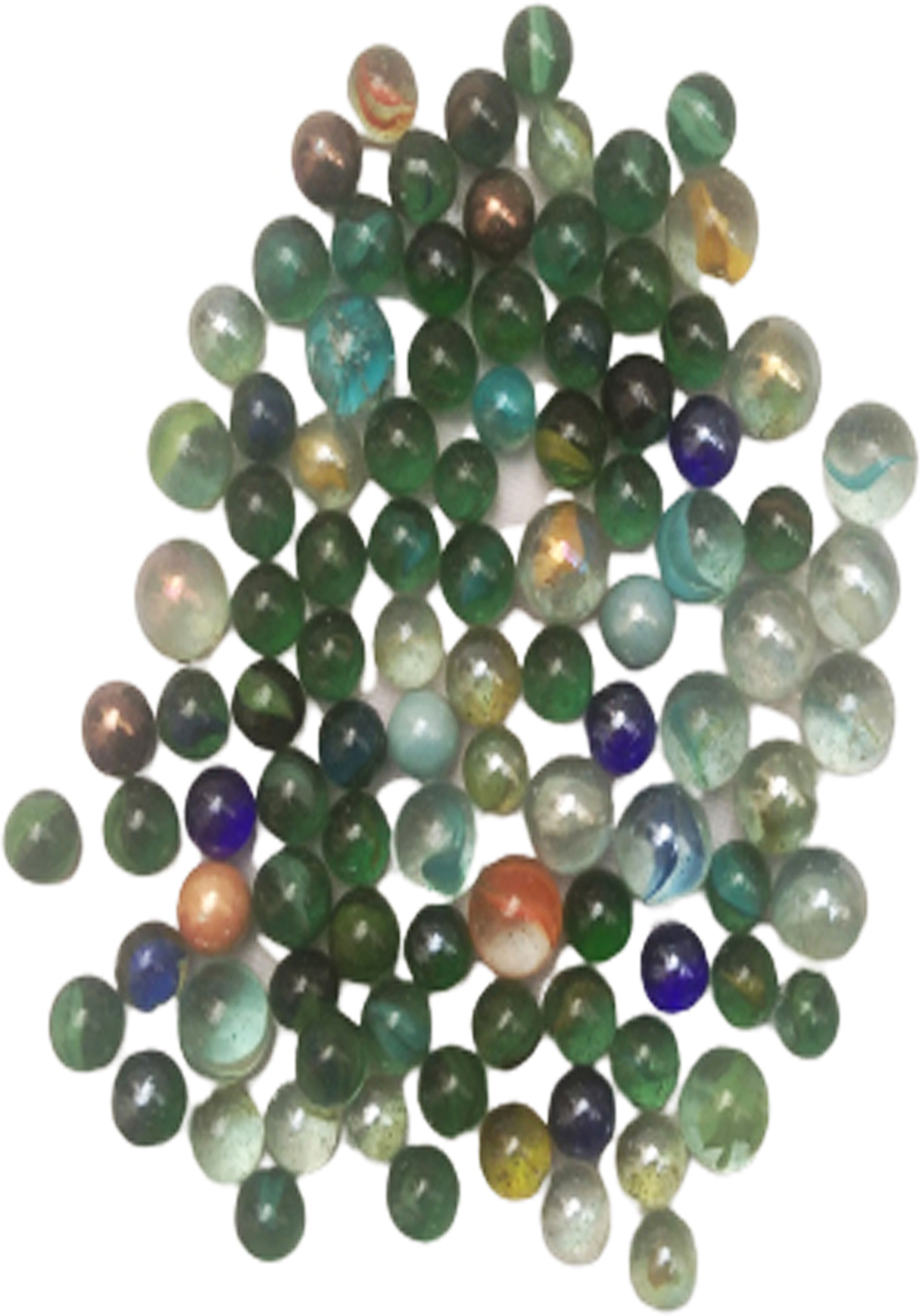 100 Pieces_Mix OR Multicolour Kanche Glass Marble Ball in Outdoor Toy