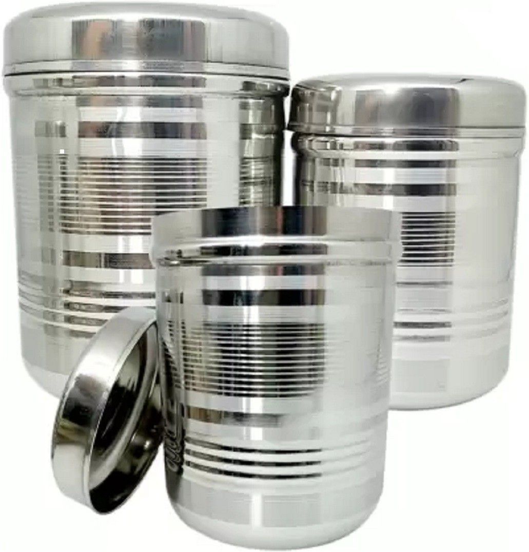 tactware Steel Tea Coffee & Sugar Container - 1000 ml, 800 ml, 500 ml-picture-11