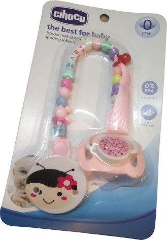 baby Cartoon Design Silicone Pacifier/Soother with Holder Chain and Clip - blue Teether-image-23