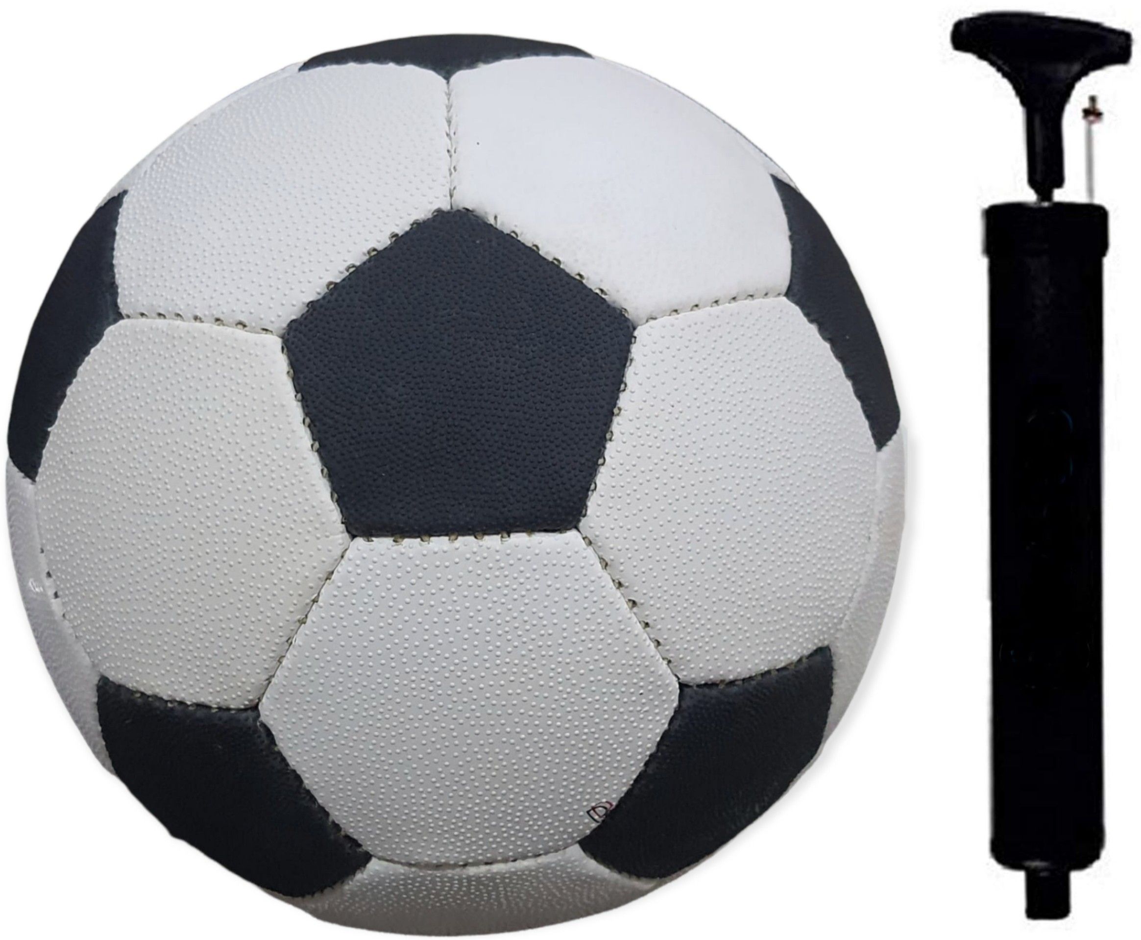 Football Size-5 With Pump Black and white Rugby Football (pack of 1) Football - Size: 5-image-9