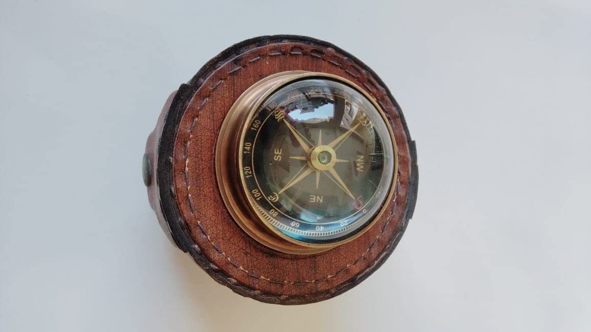 Compass Brass Magnifying Paper Weight Compass Magnifying Glass Compass-image-42