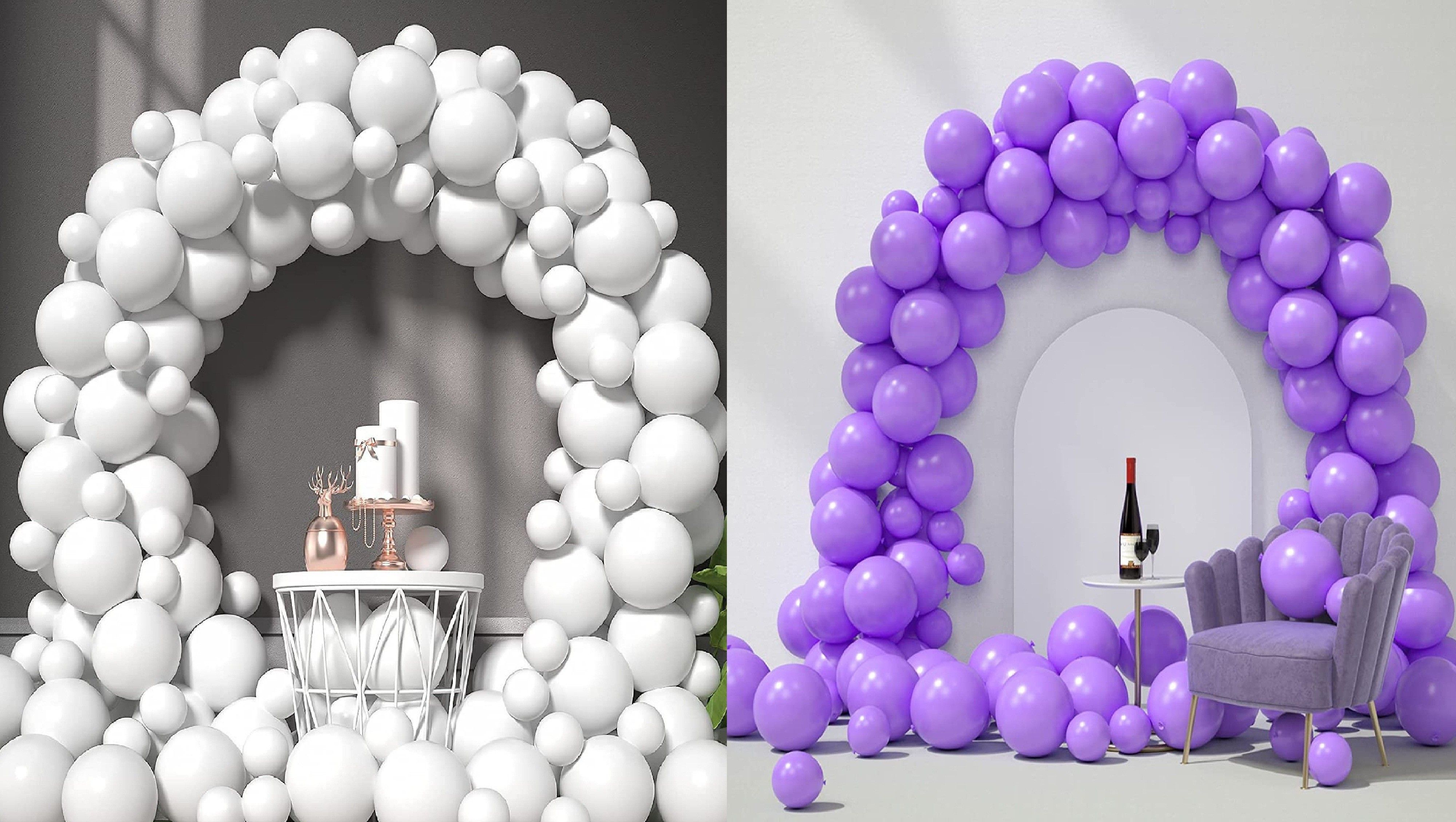 fab nation Solid White&Purple_50 Balloon-picture-13
