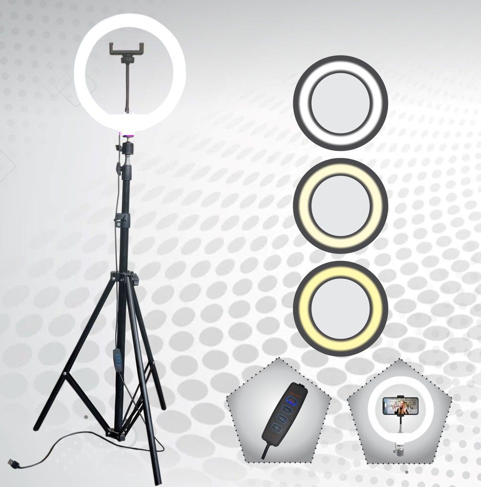 airtech ring light with stand Big Selfie long tripod for Clear video and picture making Ring Flash