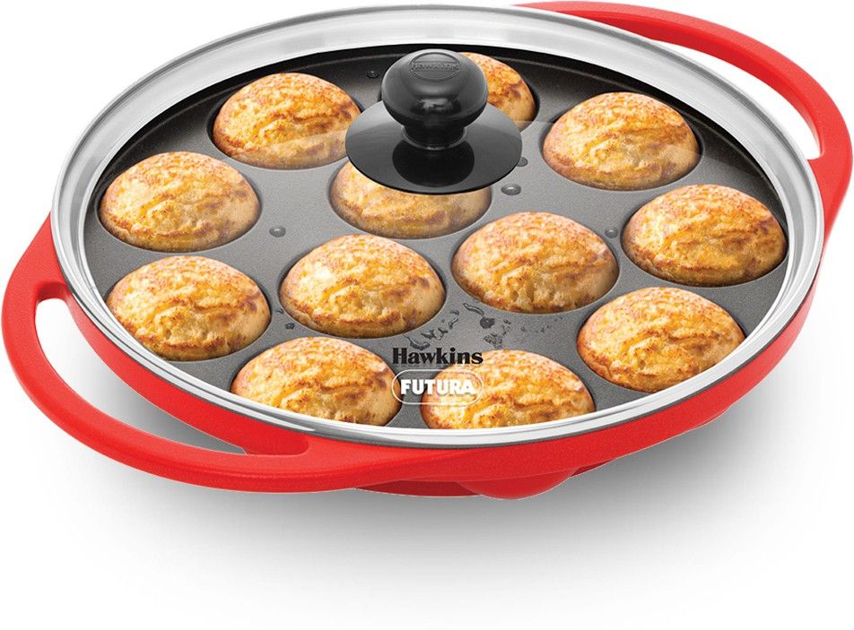 Futura 26 cm Appe/Litti/Kuzhi Paniyaram/Ponganalu Pan Paniarakkal with Lid 0.54 L capacity 26 cm diameter