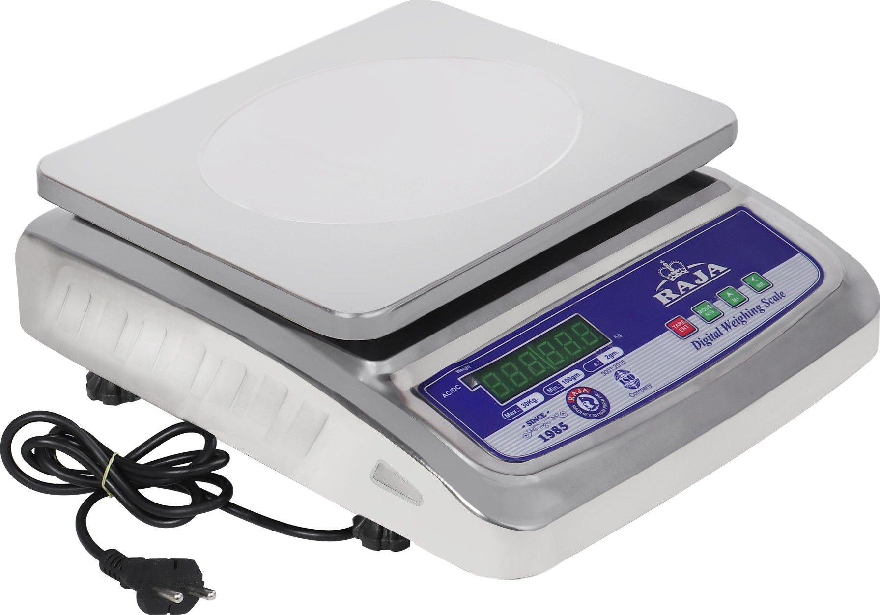 GVC Big Size Steel 30kg x 2g, Chargeable Front & Back Display for Shops, Restaurant Weighing Scale-image-46