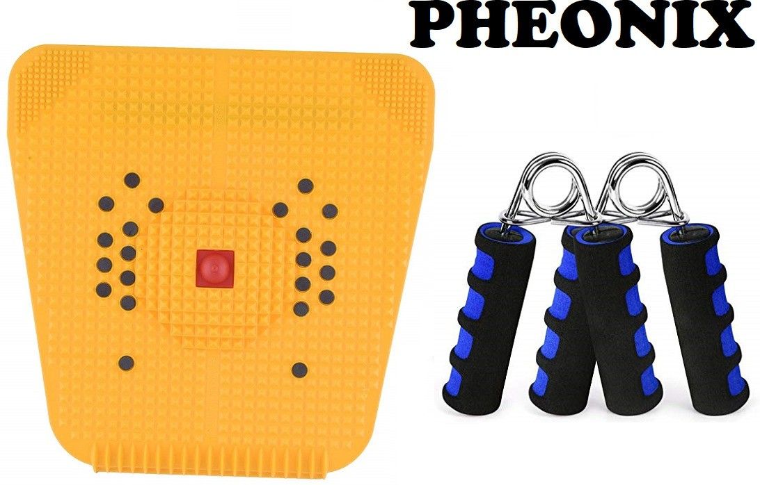 pheonix Workout Combo Of Blood Circulation Mat With 2 Foam Hand Gripper Fitness Accessory Kit Kit-picture-14