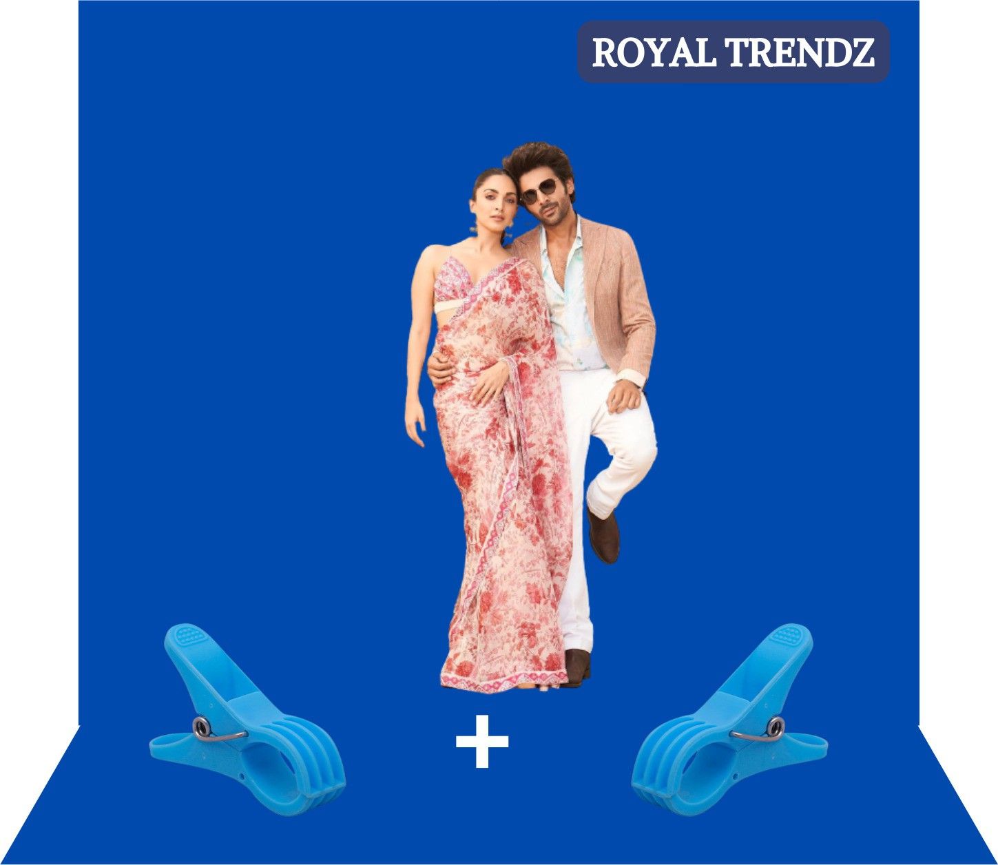 BRG 8x12ft Royal Blue Screen Background Premium Backdrop Photos Videos + 2 Clamps Reflector-image-22