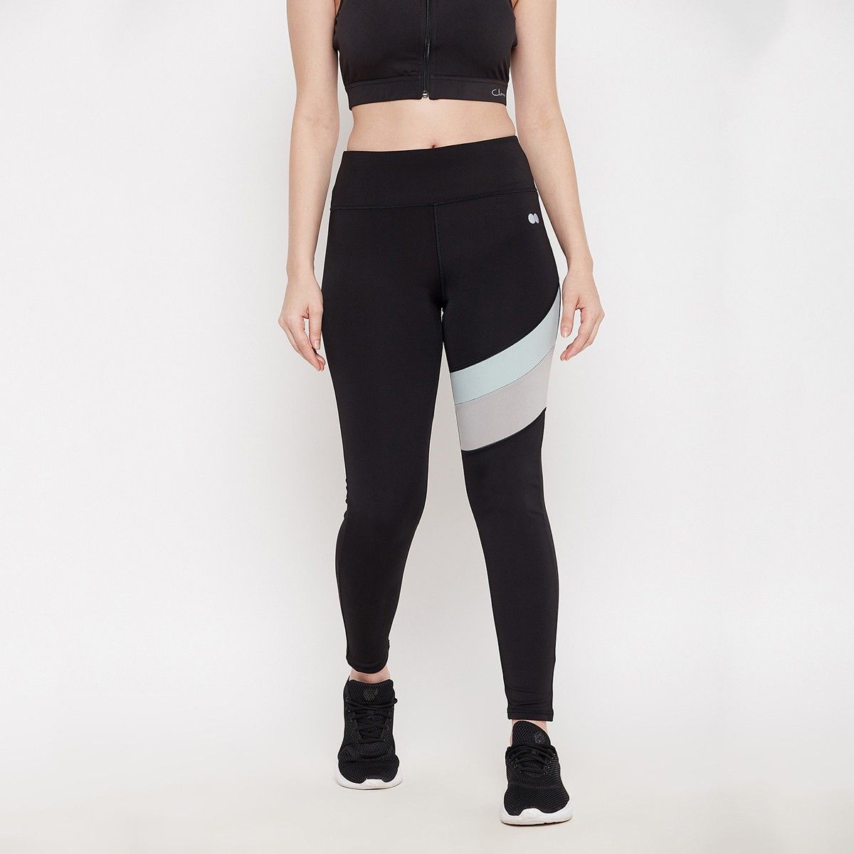 clovia Self Design Women Black Tights-picture-10