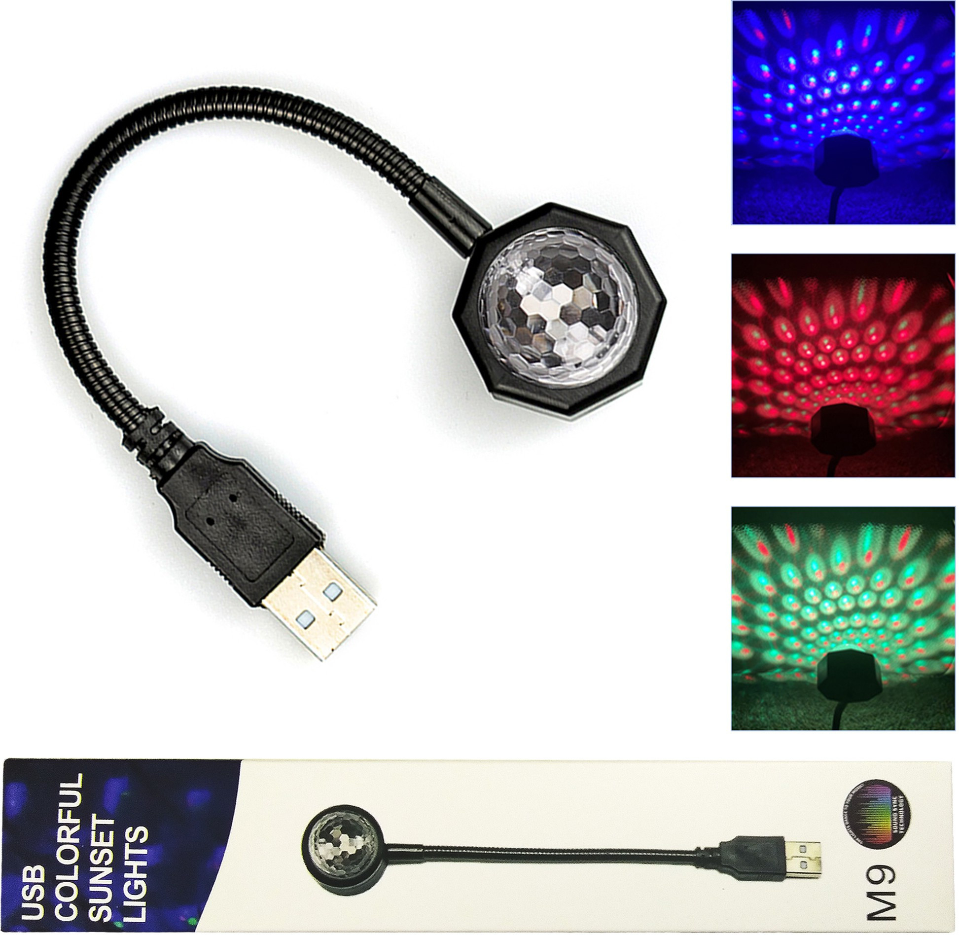 wrader USB Disco Light with Multi Functional Modes Disco Light for Home & Bedroom Shower Laser Light image 1