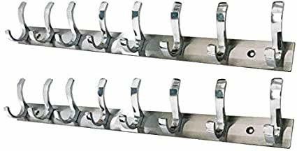 smw Pack of 2 Stainless Steel .Premium Fescue Dual Edge. 8 PIN Cloth Hanger Door Hanger-picture-22