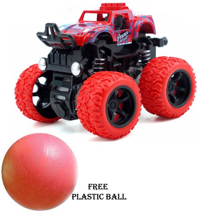 shalafi 360 Degree Stunt Cars Kids Mini Monster Truck Friction Cars Toys+Plastic Ball-picture-38