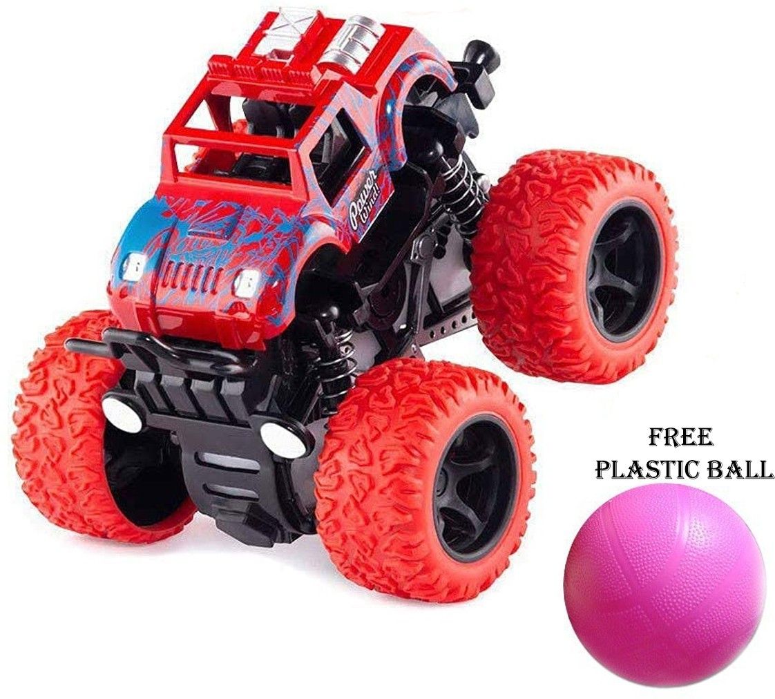 Off-Road Sports Toys Mini Monster Racing Truck Toy+Plastic Cricket Training Ball-image-20