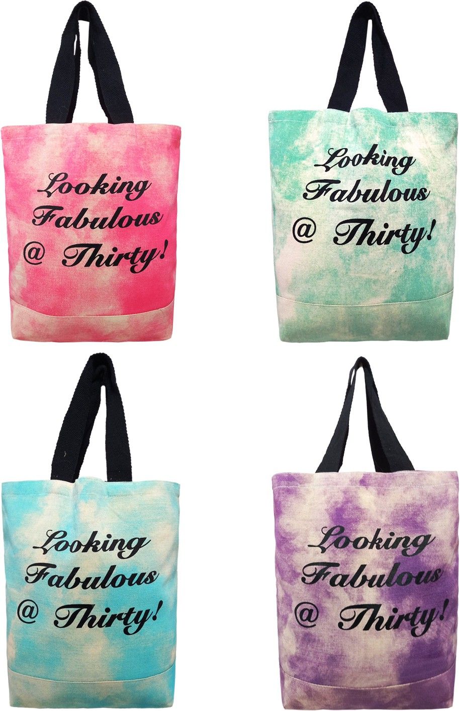 Cotton Canvas Medium Size Eco Friendly Women Hand Bag Looking Fabulous Thirty Pack of 4 Grocery Bags-image-49