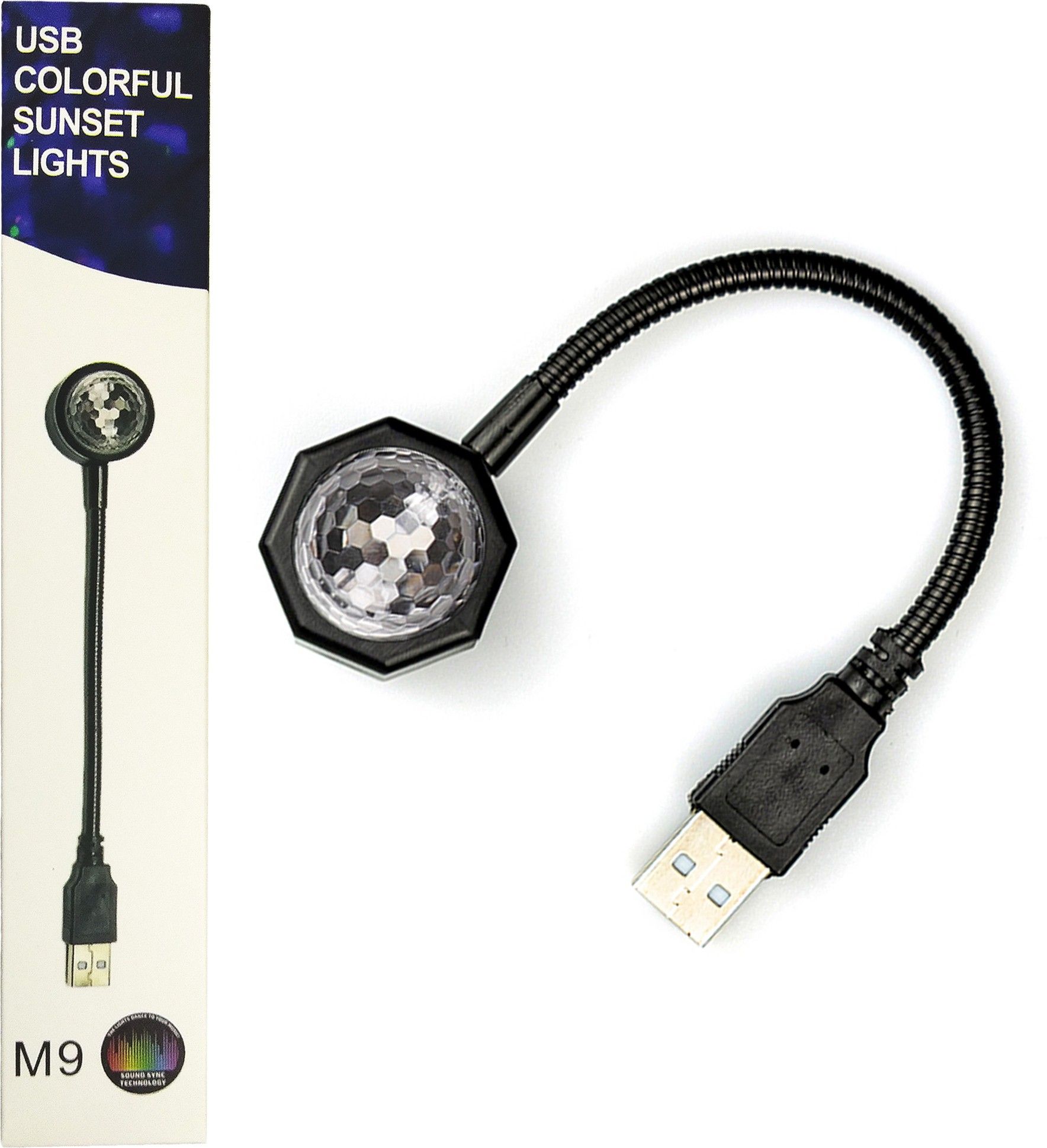USB Disco DJ Light Plug and Play Multicolor Disco Light for Car SUV Bedroom Room Shower Laser Light