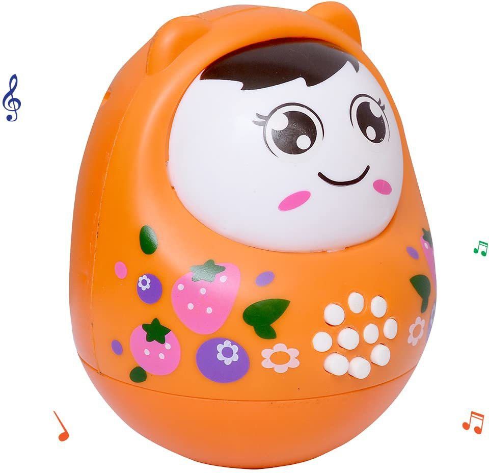 wembley Roly Poly Push and Shake Wobbling Music Sounds Tumbler Doll Toy for Kids Girls-picture-0