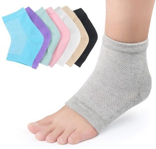 peaceofmind Cotton Heel Protector Pain Relief foot Support Socks(MULTICOLOUR)(PAIR OF1)-picture-10
