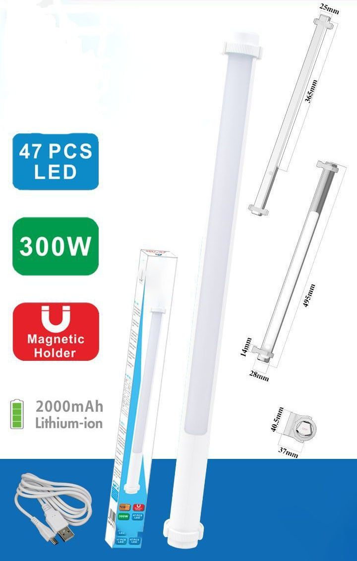 firstlike Rechargeable LED Tube with Touch Switch, Magnet Mounted, Stick On Anywhere Tube 8 hrs Lantern Emergency Light-picture-45