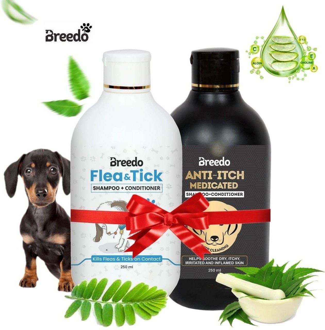 breedo Best Quality Dog & Cat Need Combo of 2 Dog Flea-Tick Shampoo + Anti-Itch Shampoo Allergy Relief, Conditioning, Anti-fungal, Anti-microbial, Anti-itching, Anti-dandruff Natural Dog Shampoo-picture-37